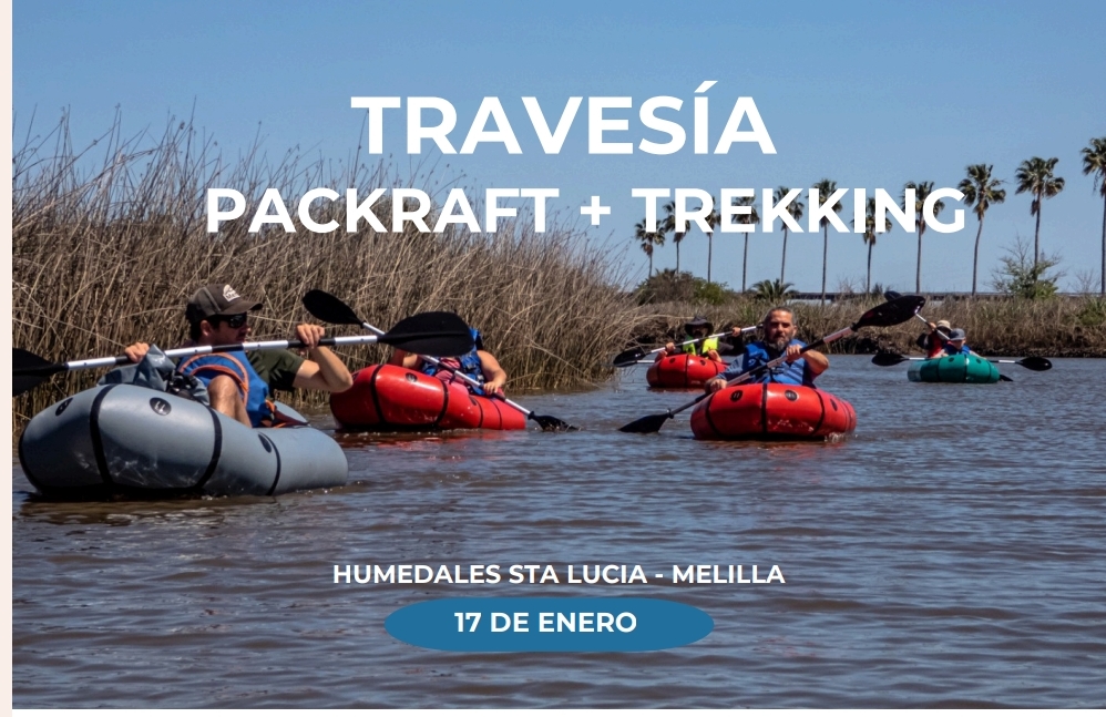 Travesía en Packraft y senderismo Humedales del Santa Lucía (Melilla)